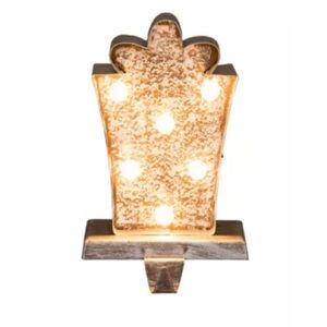 Glitzhome Marquee LED Wooden/ Metal Gift Box Stocking Holder New